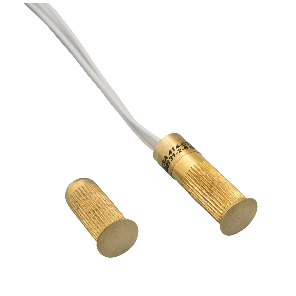 Contact magnétique en laiton zingué, montage encastré