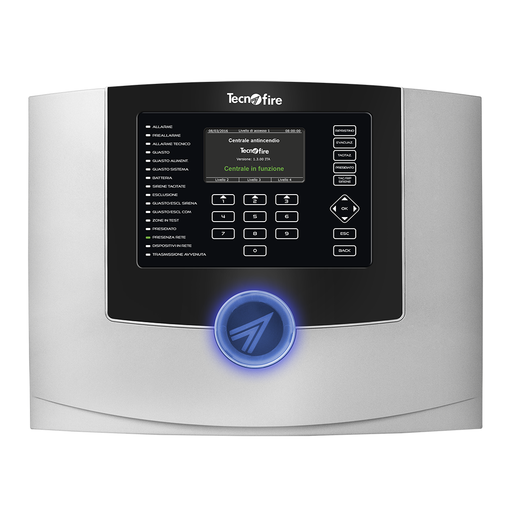 Centrale de détection incendie adressable 2 boucles gérant 596 points