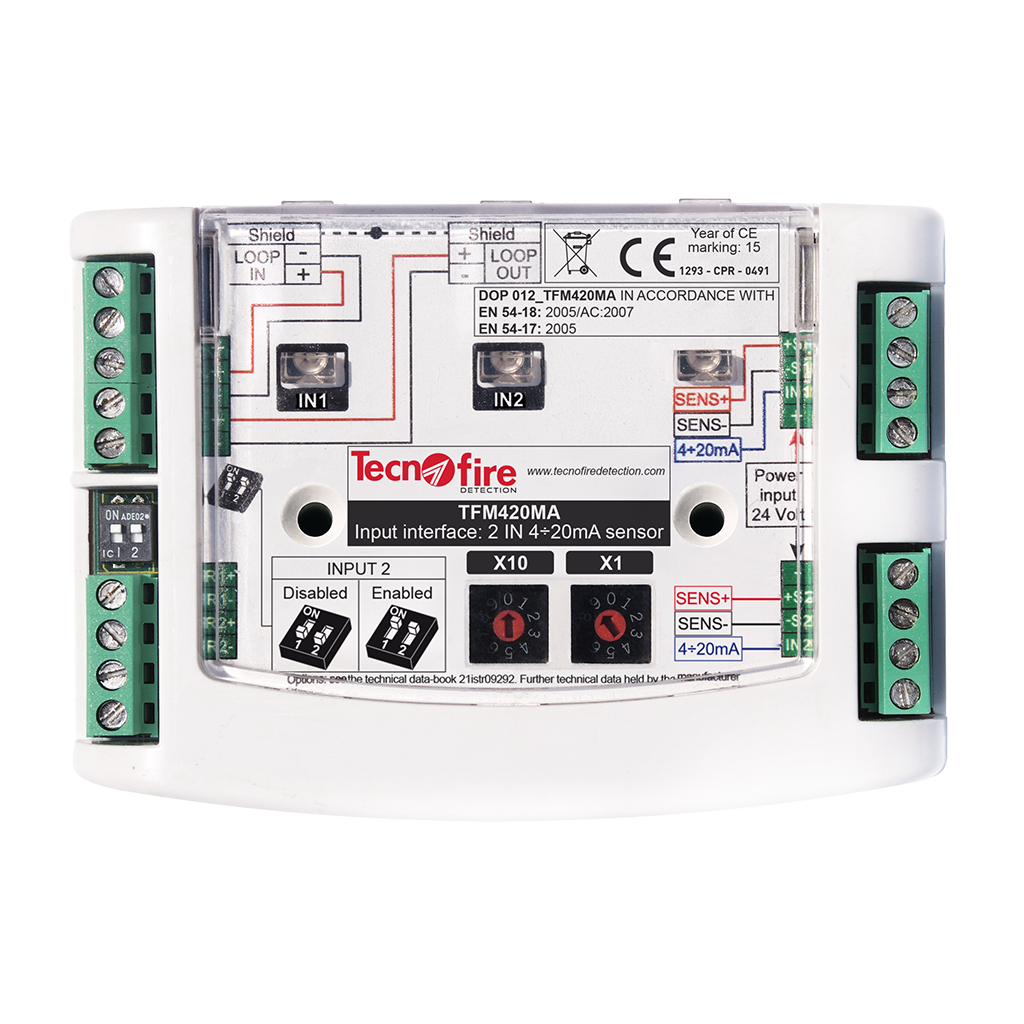 Interface adressable composée de 2 entrées pour dispositifs 4-20MA