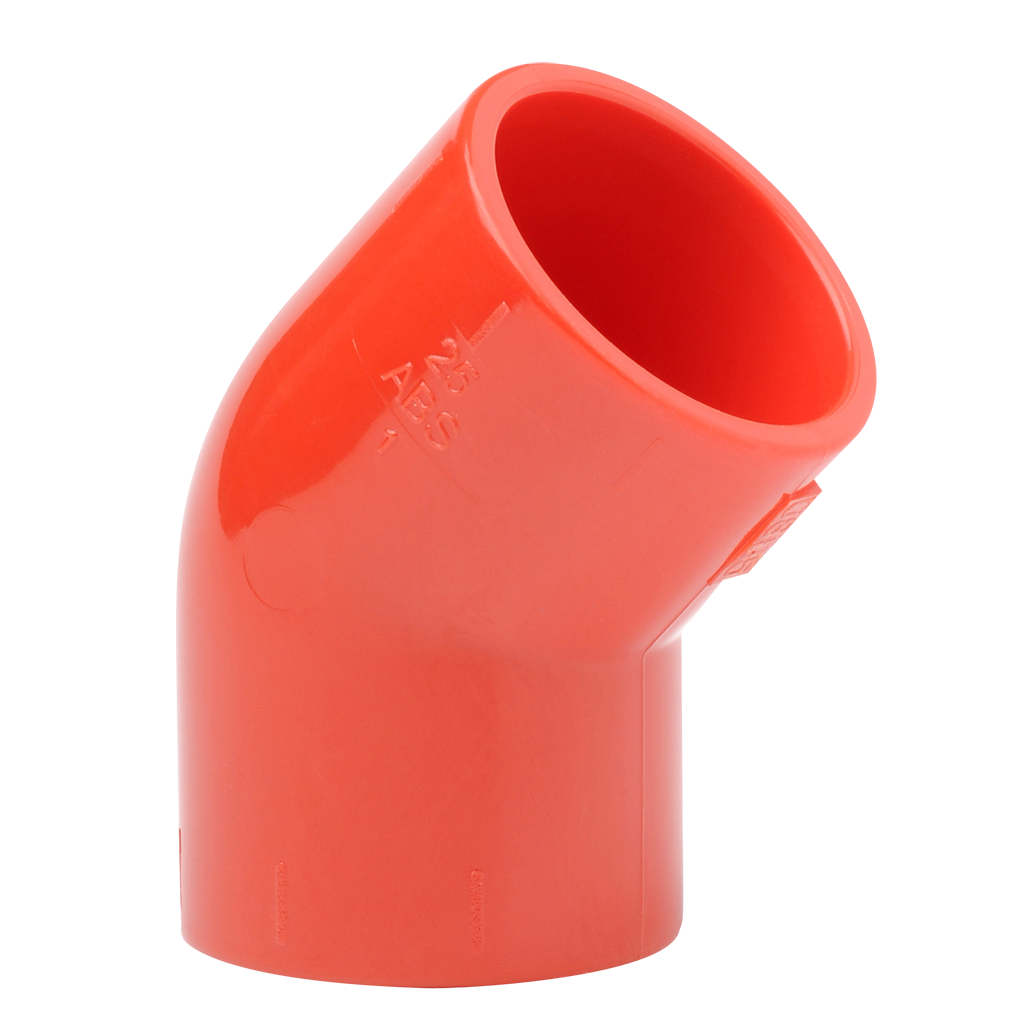 Coude de 45°en ABS, Dia. 3/4", épaisseur 1,9mm, Vendu en paquet de 10