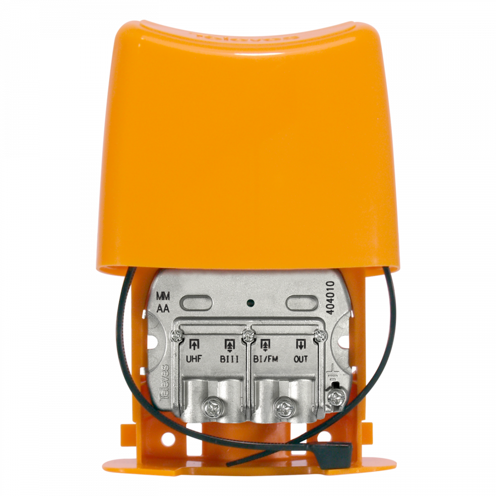 Coupleur de Mât 3e/1s “EasyF” : BI/FM-BIII/DAB-UHF[cc] orange