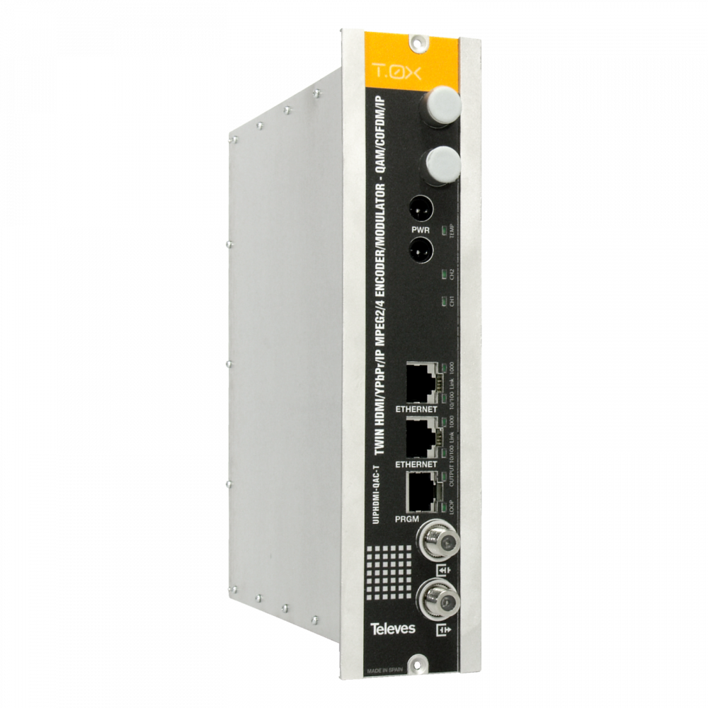 T.0X Encodeur/Modulateur IP Twin (MPEG2/4), 2 Modes