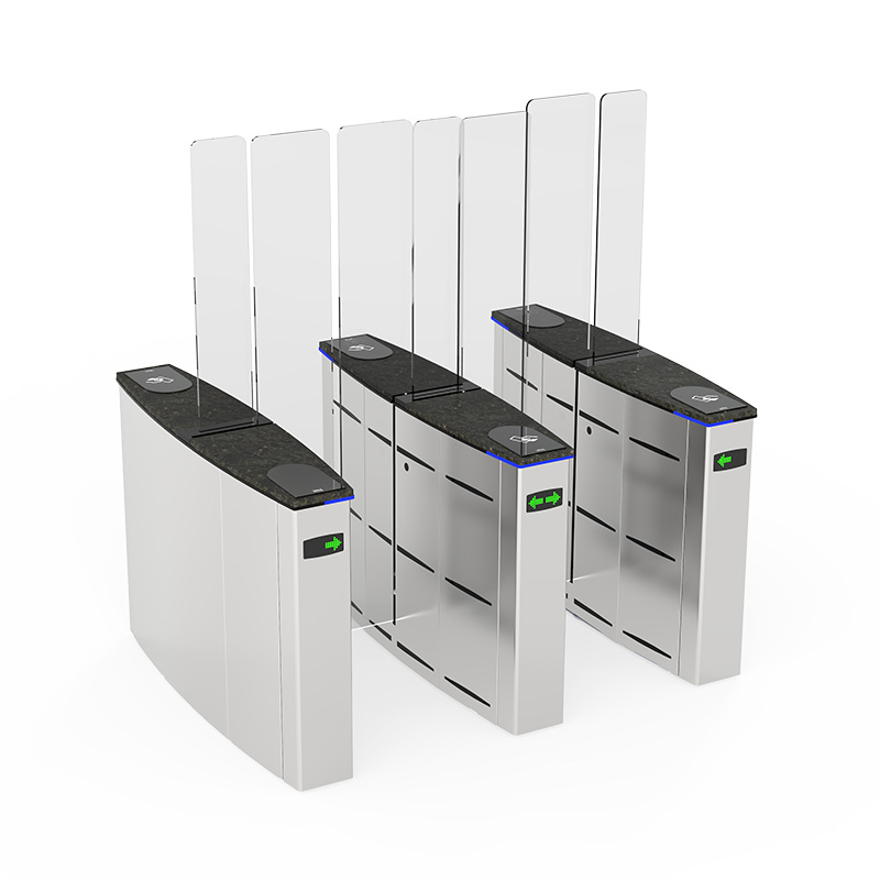 Couloir rapide centré, passage 550mm, hauteur de vitre de 900mm