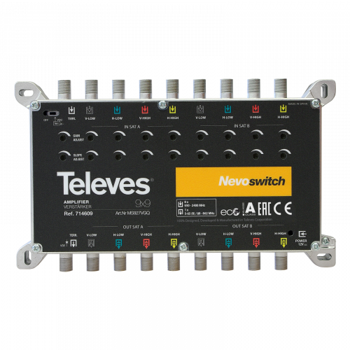 NEVOSWITCH AMPLIF.9x9 "F" G-/27/31dB Vs112/119