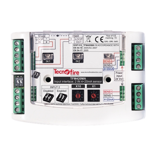 [TFM420MA] Interface adressable composée de 2 entrées pour dispositifs 4-20MA