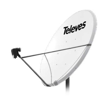 [TVS-7575] Parabole offset 1300 en acier, G42dBi BL.20U