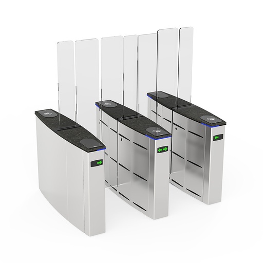 [OZ-SG55C-S] Couloir rapide centré, passage 550mm, hauteur de vitre de 900mm