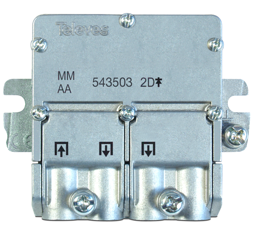 [TVS-543503] Mini-Répartiteur 5...2400MHz “EasyF” 2D 4,3/4dB Intérieur
