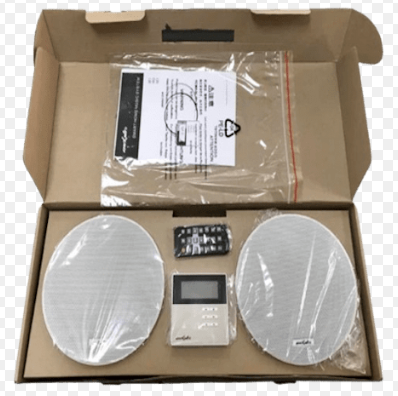 [D-M2U] Mini amplificateur 2x10W FM/USB/SD/BT avec 2 haut-parls. White