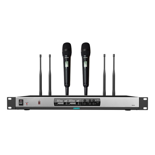 [D-D5821] 2 Channels True Diversity Microphone Receiver+2 Handheld MIC